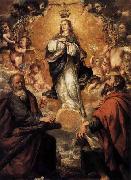 unknow artist Virgin of the Immaculate Conception with Sts Andrew and John the Baptist USA oil painting artist